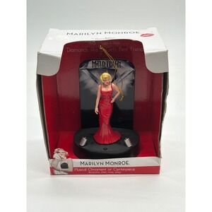 Marilyn Monroe Musical Ornament Centerpiece Santa's Best 2012 Red Gown